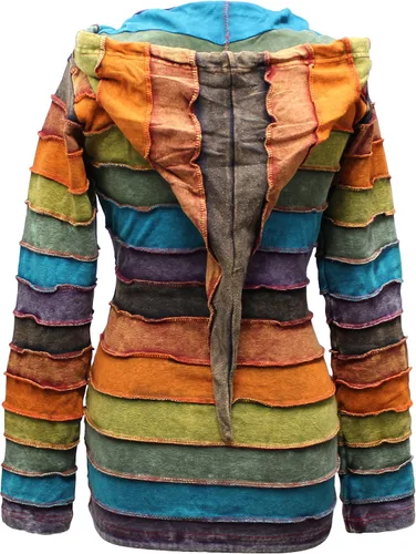 Miniatura 2 de Mujer Stone Washed Rainbow Rib Hoodie
