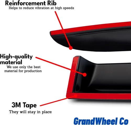 Miniatura 5 de Deflectores de ventana tintados ahumados con cinta adhesiva para ventana lateral, deflectores de lluvia compatibles con Toyota RAV4 2013-2018 - 4