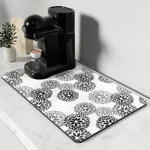 Miniatura 9 de Rnivvi Tapete de secado de platos para encimera de cocina, 16 x 18 pulgadas, bonita almohadilla de secado absorbente resistente al calor con goma