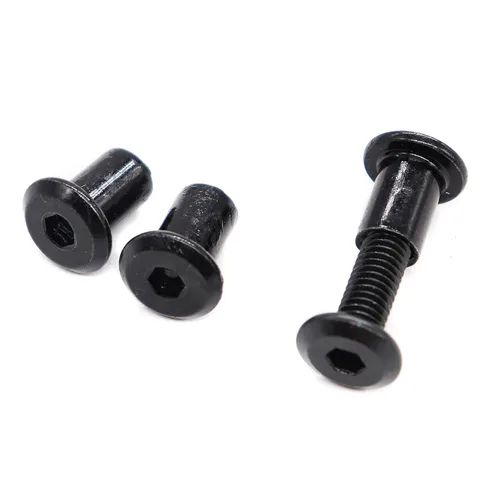 Miniatura 12 de Kit de repuesto de tornillos para cuna de bebé, 100 piezas M6x15mm/0.984 in/1.378 in/1.772 in/2.165 in/2.559 in/2.953 in/2.953 in Negro Hex Drive