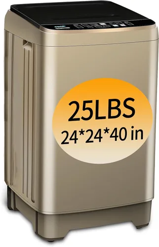 Miniatura 12 de Lavadora completamente automática con pantalla LED, bomba de drenaje portátil de 17.7 libras, 10 programas y 8 niveles de agua seleccionados, ideal