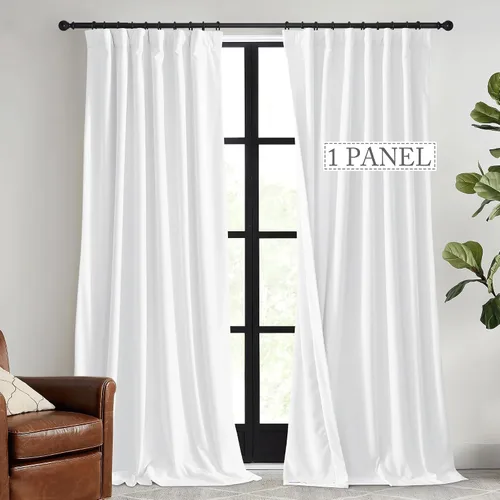 Miniatura 10 de RYB HOME Cortinas de terciopelo beige camello de 84 pulgadas, cortinas de ventana de 2 capas resistentes con cinta plisada, cortinas opacas
