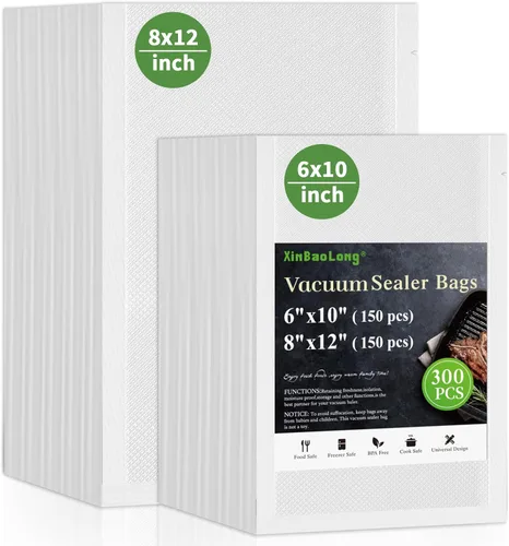 Miniatura 13 de Vacuum Sealer Bags For Food - 50 Quart 8" x 12" - Commercial Grade BPA Free Bag - Durable Customized Size Food Vac Bags for Storage and Sous Vide