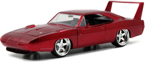 Jada Toys Fast & Furious Dom's Dodge Charger Daytona - Coche fundido a presión, escala 1:24, color rojo (97060)
