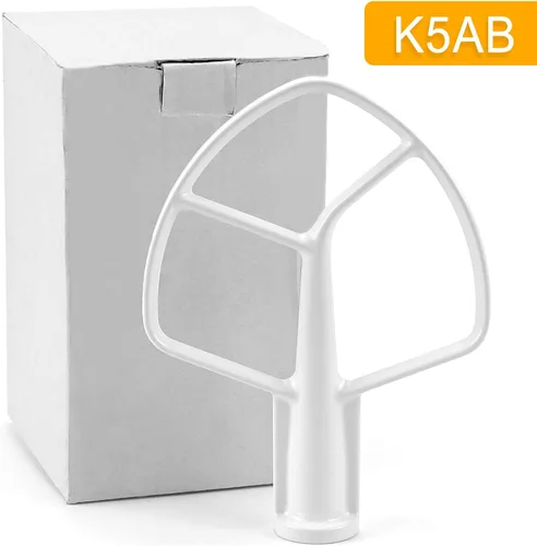 Miniatura 2 de Batidor Plano Recubierto K5AB K5SS Kitchen Mixer Aid de AMI PARTS para Mezcladora de 5 Qt con Tazón de Acero Inoxidable Compatible con Modelos KSM50