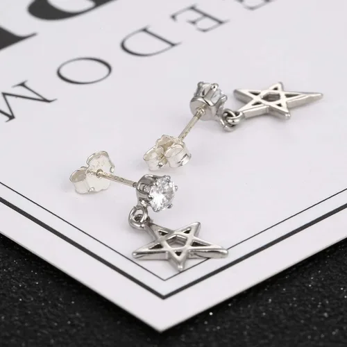 Miniatura 6 de S925 Parte trasera de aretes de plata de ley de repuesto para tachuelas, 12 piezas/6 pares de respaldos de aretes perforados seguros para postes