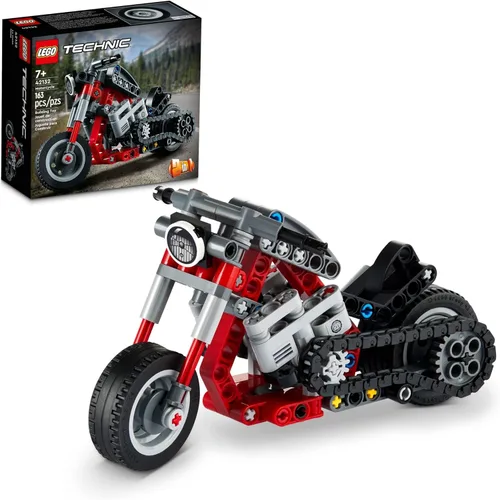 LEGO Technic - Kit de construcción de motocicleta a aventura 42132, modelo 2 en 1, juguete de motocicleta, regalo de cumpleaños para niños, niños y