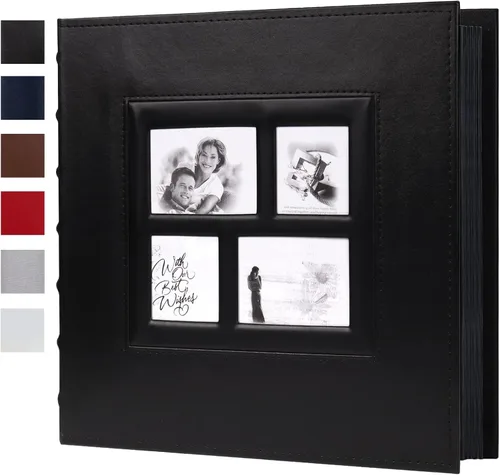 RECUTMS Álbum de fotos autoadhesivo, 60 páginas, álbum de fotos scrapbook de bricolaje con páginas adhesivas con capacidad para fotos de 3 x 5, 4 x
