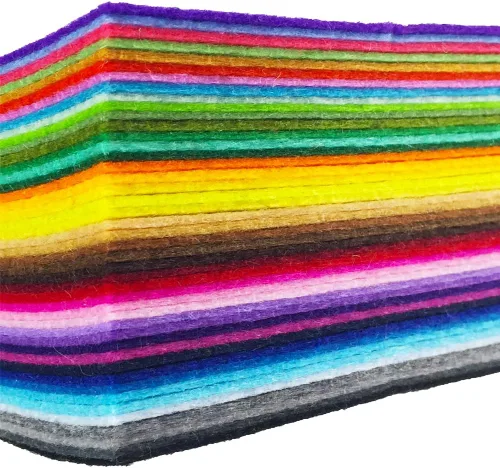 Miniatura 3 de flic-flac 44 hojas de tela de fieltro de colores surtidos de 6 x 6 pulgadas (5.9 x 5.9 in), diseño de retazos, costura de bricolaje, manualidades