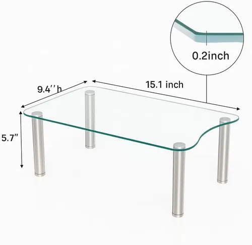 Miniatura 2 de MAYJOY Soporte dispensador de agua, soporte de filtro de agua de vidrio templado transparente para encimera, compatible con jarra de agua Brita