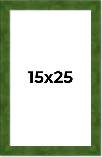 Marco de madera maciza de 15 x 25 pulgadas, ancho de moldeo de 1.75 pulgadas, profundidad del marco interior de 0.5 pulgadas, marco Delta completo