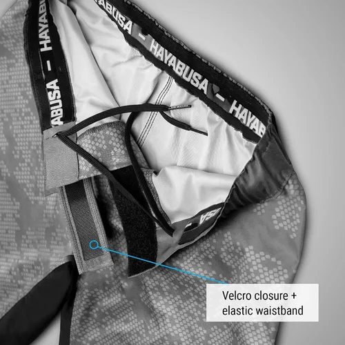 Miniatura 3 de Hayabusa Pantalones cortos Hexagonales para ejercitarse y practicar MMA. Gris