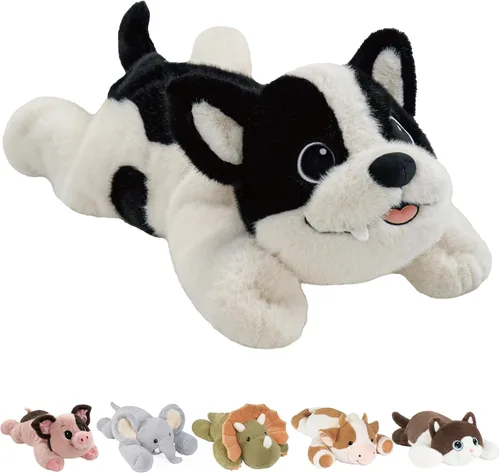 Miniatura 12 de GILFWM Animales de peluche con peso de gato - 21.3" Almohada de juguete linda, regalos de peluche para niños, niñas y adultos, 3 lbs, felpa suave