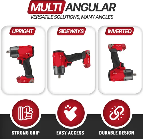 Miniatura 4 de Paquete de 3 portaherramientas para herramientas inalámbricas Milwaukee M18/18v – Organizador de herramientas de ajuste a presión para soporte