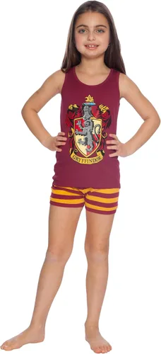 Miniatura 4 de Harry Potter All House Crest - Conjunto de pijama de algodón con camiseta corta de Intimo