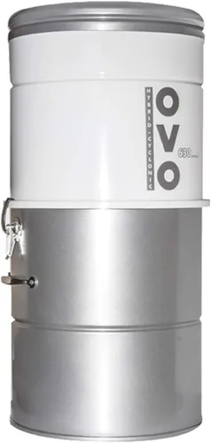 OVO Sistema de Aspiración Central grande y potente, 630 vatios de aire filtración híbrida (con o sin bolsas desechables), cubre hasta 7500 pies