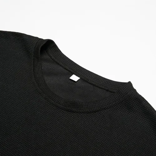 Miniatura 4 de Basics Mens T-Shirts Tops Round Neck Long Sleeve Pullover Blouses Bottoming Solid Shirt Tees Home Classic Clothing
