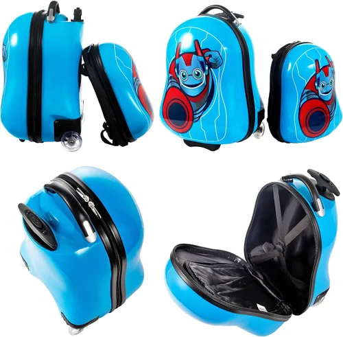 Miniatura 5 de KIDDIETOTES Conjuntos de equipaje y mochila, Azul, Robot