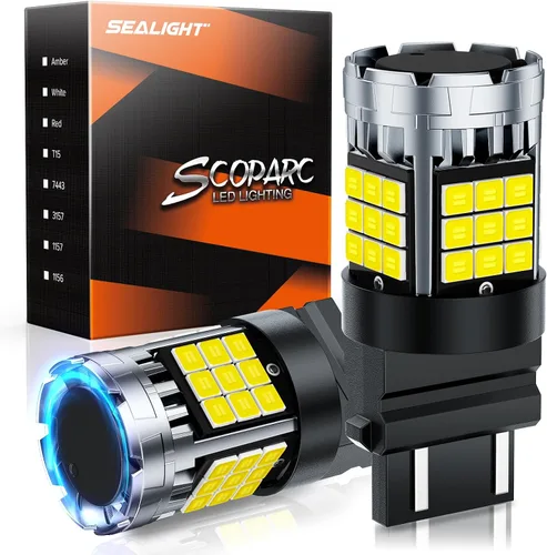 Miniatura 9 de SEALIGHT 3157 Switchback LED Bulb, Latest CANBUS 3156 LED Light With Turbo Fan, 3057 3457 4157 Amber/White Dual Color Anti Hyper Flash Turn Signal