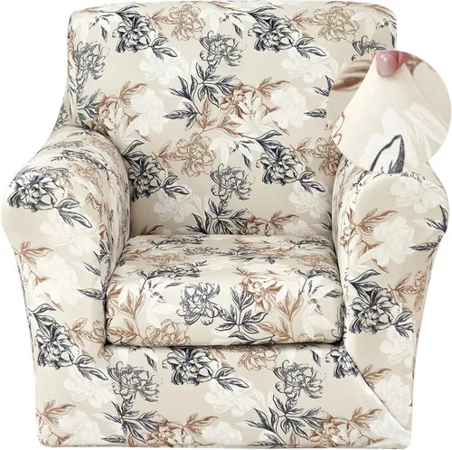 Miniatura 10 de JQinHome Funda elástica para sofá de 2 piezas Fundas para sofá, funda para sillón con funda de cojín separada para silla, protector de muebles