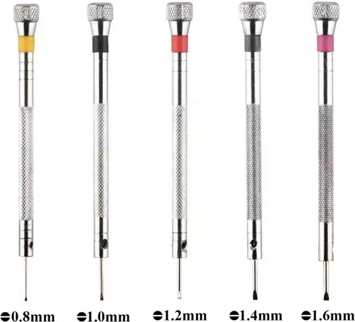 Miniatura 2 de Juego de destornilladores de precisión, kit de destornilladores profesionales de 0.8 a 0.063 in para reparación de relojes, lentes y electrónicos