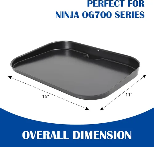 Miniatura 6 de SafBbcue Placa de parrilla para parrilla Ninja Woodfire OG700 Series Outdoor Grills, para Ninja OG701 OG751 XSKGRDPLT Woodfire Grill Flat Top