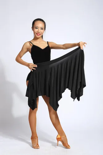 Miniatura 5 de G2016 latin ballroom dance professional irregular swing skirt (apron style)