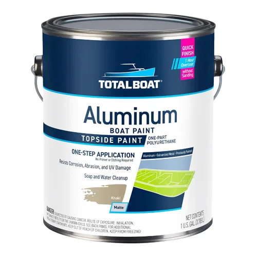 Miniatura 16 de TotalBoat Pintura de aluminio para lanchas, barcos bajos, botes, botes anfibios, barcos Jon y pontones (Verde Ejército, Quart)