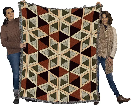 Miniatura 15 de Pure Country Weavers Manta con diseño de estrellas y diseño de bayas, diseño de tapiz tejido de algodón, fabricada en los Estados Unidos