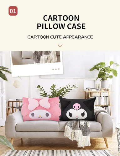 Miniatura 2 de Shuyun Bonita funda de almohada de dibujos animados de anime de doble cara para decoración de dormitorio de niña, funda de almohada de algodón