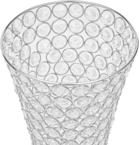 Miniatura 5 de 2 floreros de cristal para flores artificiales, centro de mesa decorativo de 22 pulgadas para boda, soporte de flores de cristal para aniversario