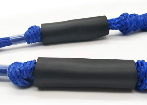 Miniatura 4 de Líneas de muelle de cuerda elástica que absorbe los golpes, cuerda de amarre marina de 4 pies, color azul oscuro, paquete de 4