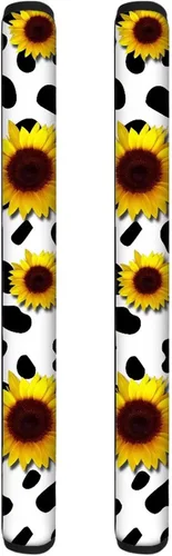 Miniatura 6 de DISNIMO Juego de 2 fundas para manijas de puerta de refrigerador con diseño floral de mariposa azul, protector de decoración de electrodomésticos