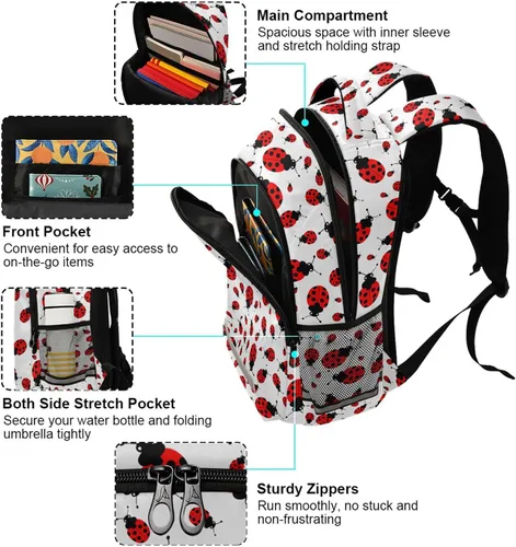 Miniatura 5 de MNSRUU Mochila escolar con correa para el pecho, mochila para laptop Galaxy Planets, mochila de senderismo de viaje para niños y niñas, Animal 031