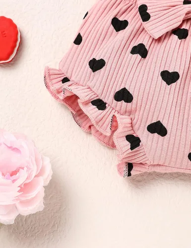 Miniatura 6 de bilison Conjunto de 3 piezas de ropa de bebé para niñas y niñas recién nacidas con letras divertidas y pantalón floral con diadema para niñas recién