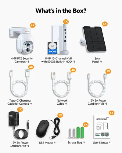 Miniatura 9 de Cámaras de seguridad solares inalámbricas para exteriores, cámaras solares 2K para seguridad del hogar, sistema de cámara de seguridad inalámbrica