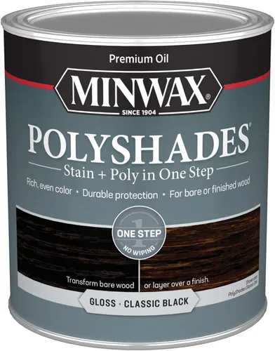 Miniatura 51 de Minwax PolyShades Tinte de Madera + Acabado de Poliuretano – Cuarto, Roble Misión, Brillo Mission Oak