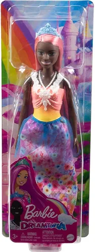 Miniatura 6 de Barbie Dreamtopia Royal Fashion Muñeca con pelo rosa claro y corpiño brillante con falda extraíble, zapatos y accesorio para la diadema