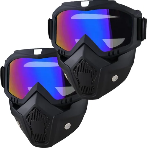 Miniatura 16 de Máscara de Paintball Antiniebla, Máscara Táctica de Cara Completa Desmontable Ajustable, Máscara de Esquí, Gafas de Protección Facial