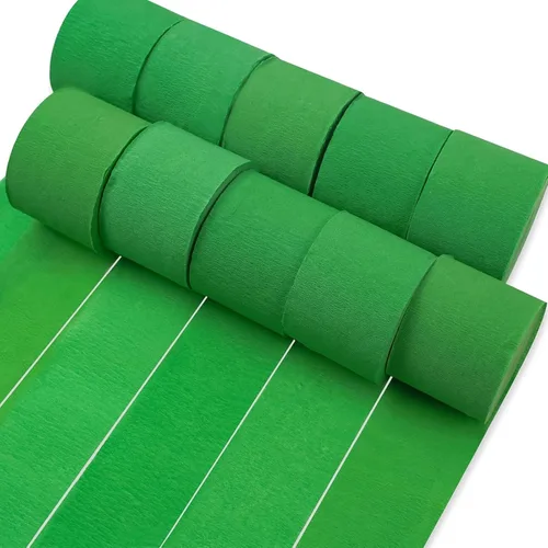 Miniatura 9 de PartyWoo Serpentinas de papel crepé negro dorado y plateado, 10 rollos de 820 pies, paquete de papel crepé para graduación, Navidad, Año Nuevo
