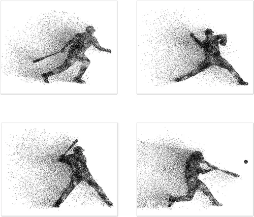 Miniatura 15 de Impresiones artísticas de pared de béisbol, juego de 4 pósteres de béisbol sin marco, decoración de habitación para hombres, niños y adolescentes