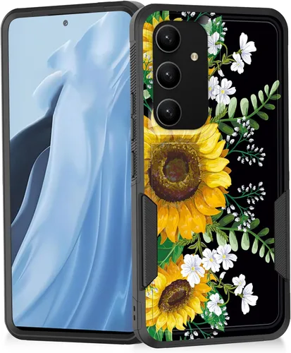 Miniatura 137 de Funda para Galaxy A14 5G, resistente de doble capa híbrida de policarbonato duro, goma suave, a prueba de golpes, funda protectora resistente