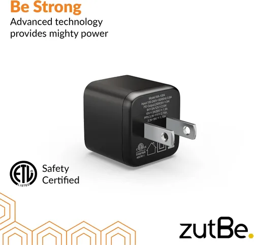 Miniatura 4 de zutBe Cargador de pared USB-C de 30 W, carga rápida PD PPS para iPhone 17, 16/15/14/13 Pro Max, Galaxy S23/S22, Pixel 8/7, iPad Pro/Mini