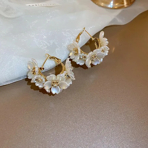 Miniatura 4 de Aretes para mujer, 1 par de aretes de aro geométricos brillantes con incrustaciones de diamantes de imitación a juego, aretes de círculo de empalme