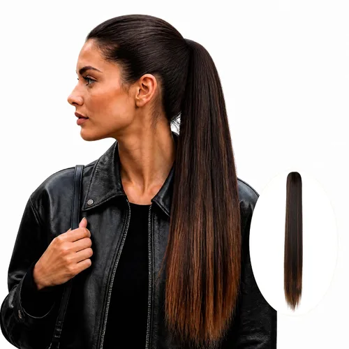 Miniatura 18 de Colas de caballo con clip para mujer, extensión de cola de caballo rizada de 18 pulgadas, 20 pulgadas, extensiones de cabello ondulado, color rubio