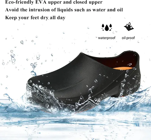 Miniatura 2 de Zapatos de chef antideslizantes para hombre, zapatos de trabajo antideslizantes profesionales impermeables para cocina, restaurante, hospital