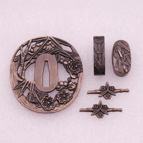 Miniatura 58 de Espada samurái japonesa KOSHIRAE – TSUBA FUCHI KASHIRA MENUKI 68-100