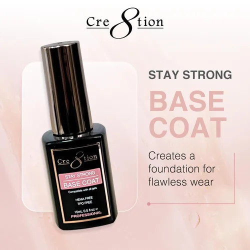 Miniatura 2 de Cre8tion Capa base de gel Soak Off, base de adhesión para esmalte de gel de larga duración, curación UV LED, libre de HEMA, libre de TPO, 0.3 onzas
