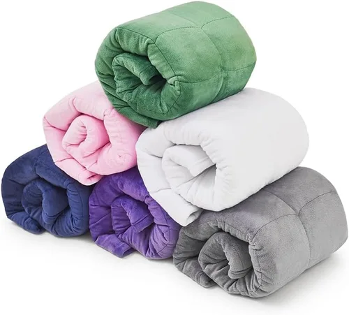 Miniatura 7 de TONGDADA Manta pesada de regazo de 7 libras para adultos, perfecta para relajación, descansar, tomar siestas, dormir y viajar, manta de lujo