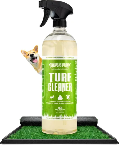 Paws and Play Limpiador de césped para orina de mascotas en exteriores e interiores | Limpiador de orina de perro de césped artificial que limpia y